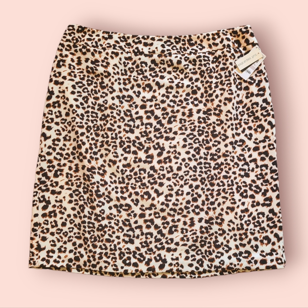Bar III by Macy's Leopard Animal Print Skirt - Suit Bottoms Plus Size NWT